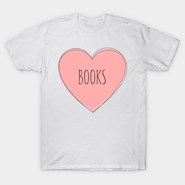 I Love Books T-Shirt by NewWaveShop